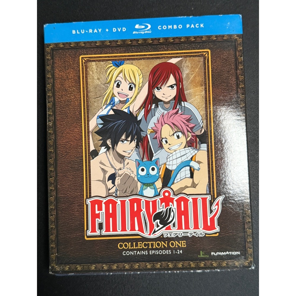 Fairy Tail Collection One Blu-ray DVD Combo Pack Episodes 1-24 Funimation Sealed
